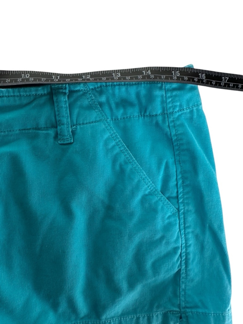 ARIZONA JEAN CO / Teal Micro Corduroy Shorts / Size 11 / Y2K Summer Festival - Picture 7 of 9
